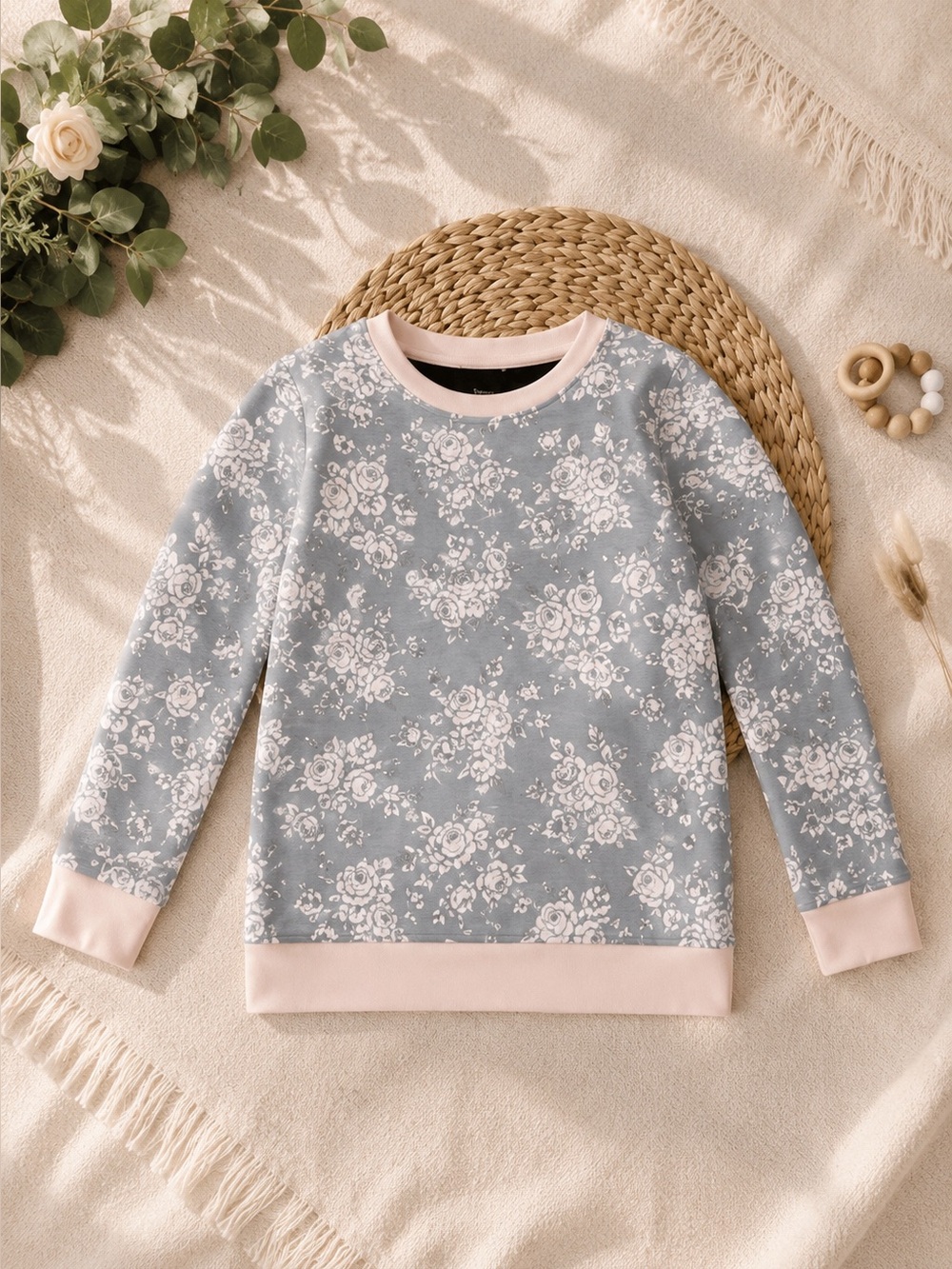 Jack by BB Dakota Embroidered Crew Neck Pullover Sweater